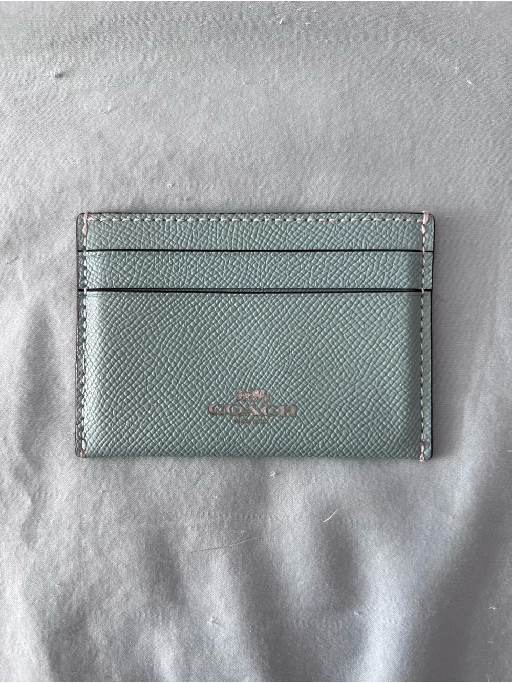 Coach Teal Card Mini Wallet
